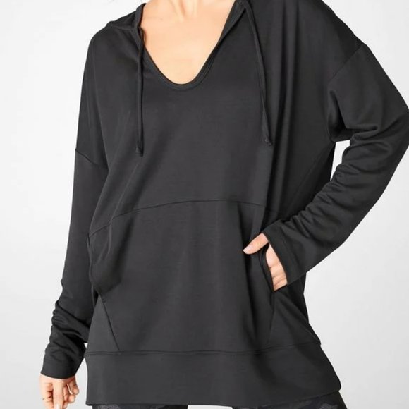 Fabletics | Small Hooded Pullover | Dark Gray | SOFT! - Picture 1 of 3